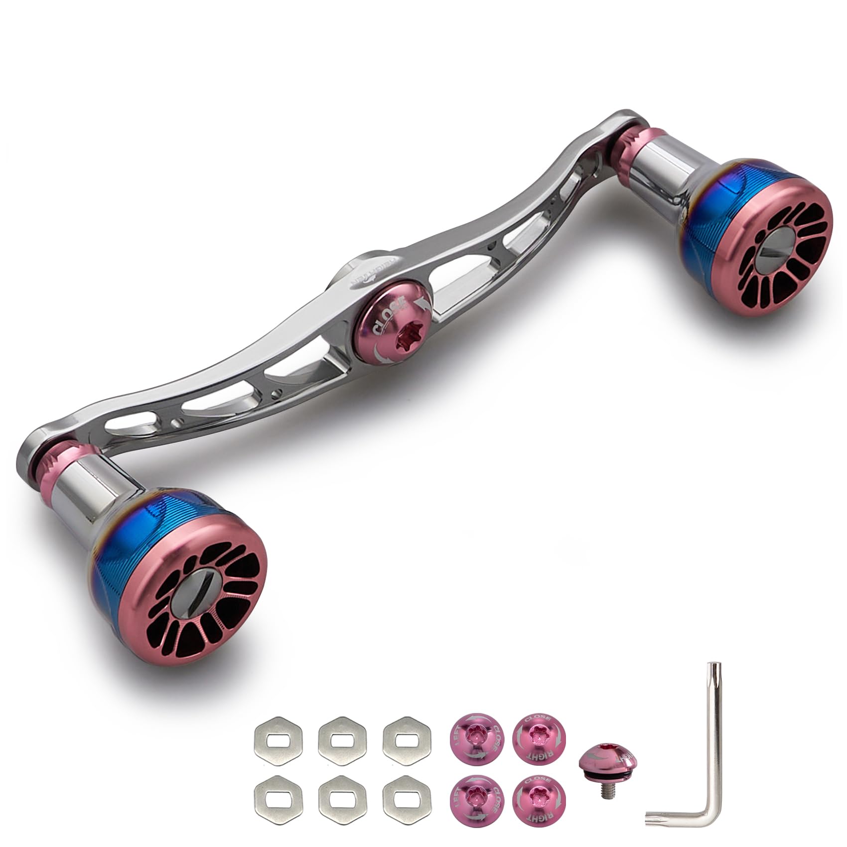 

HEIGHTEN Baitcasting Reel Aviation Compatible with and Abu Engn Series Cherry Blossom V2.0 105/115mm Handle, Aluminum, Shimano, Daiwa, Garcia,