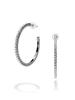 Macier 1.5Mm Manet Hoop Earrings (Black Silver)