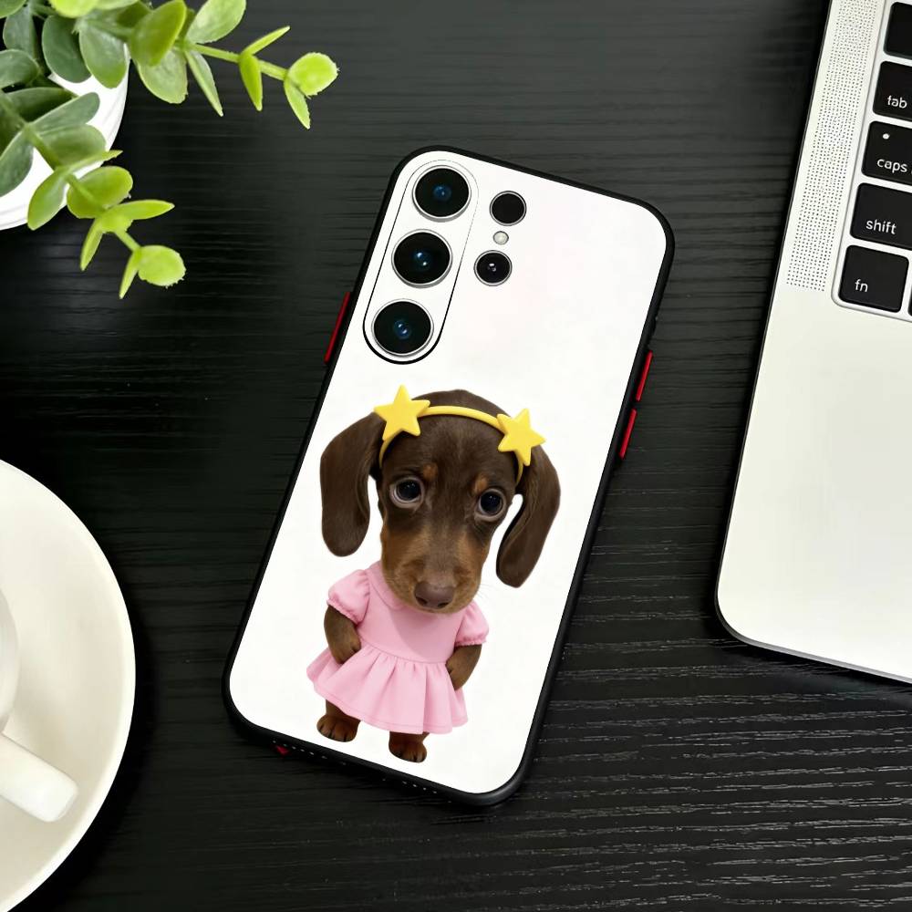 

Goofy C-Dogs Big eyes Phone Case For Samsung S26,S25,S24,S23,S22,S21,S20,Ultra,Plus,FE Black Soft Cover Samsung S25Plus