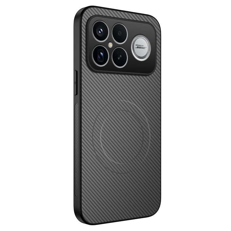 For Xiaomi Redmi K90 Pro Max 5G/Poco F8 Ultra Case Magnetic Case WANLONFENG TQ Series Carbon Fiber Texture PC TPU Phone Cover