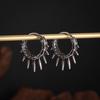 Men\'s Hip Hop Cool Geometric Stud Hoop Earrings Women\'s Hypoallergenic Punk Earrings Rock Rap Fashion Jewelry Gifts
