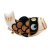 Osaka Choseido May Festival Compact 25cm Chirimen with Name Engraving and Wooden Tag Horai Couple Carp Doll, Mini, Wide, Fabric, (Shipped Separately),