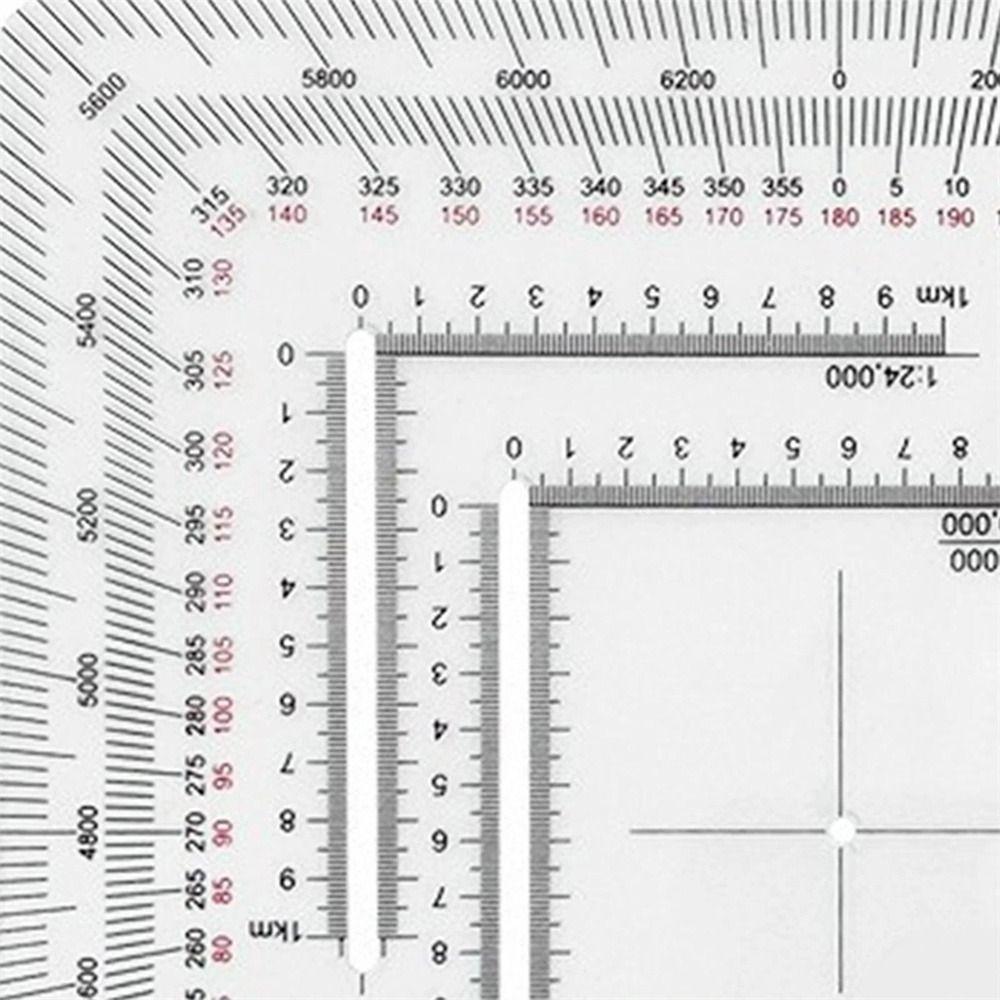 MP-5 Land Navigation Protractor Map Protractor Measuring Ruler Coordinate Scale Protractor