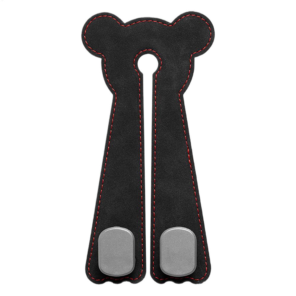 

CarHooks For Headrest Leather And Metal Material Multi-Functional Purse Hooks Fits Car Seat Suitable For Bags чёрный