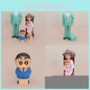 Crayon Shinchan Familien-PVC-Figurenset mit zusammenbaubaren Figuren für Sammler von Heimdekorationsartikeln