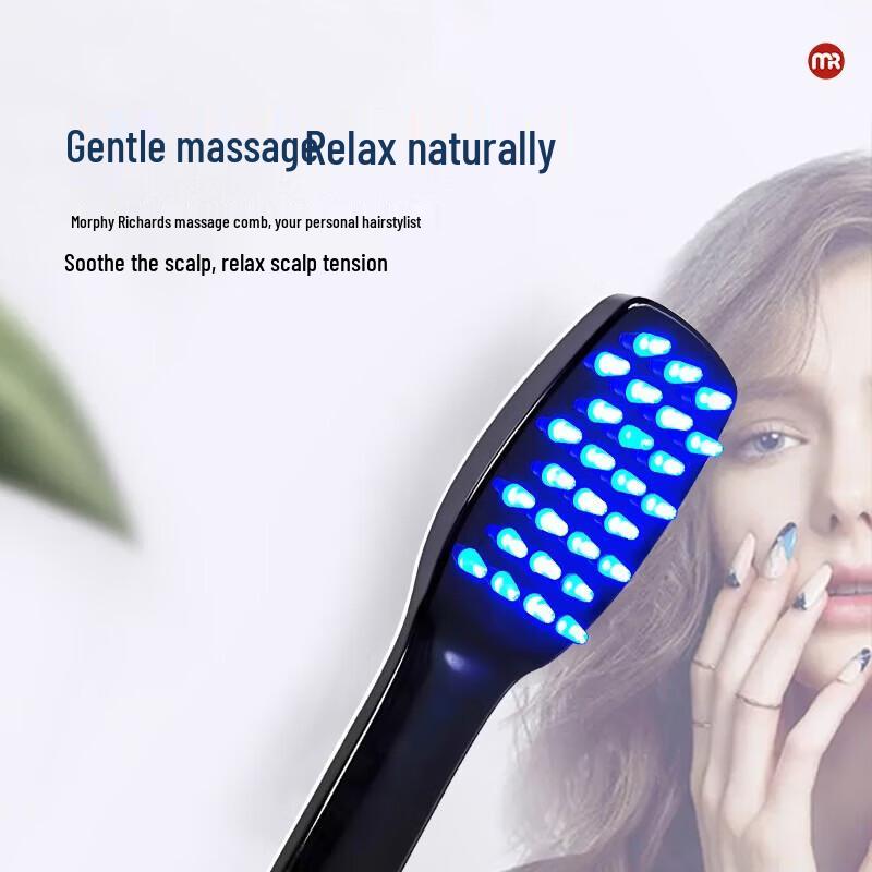 Morphy Richards Electric Head Massager Comb with Red/Blue Light CN plug (adapter included)
