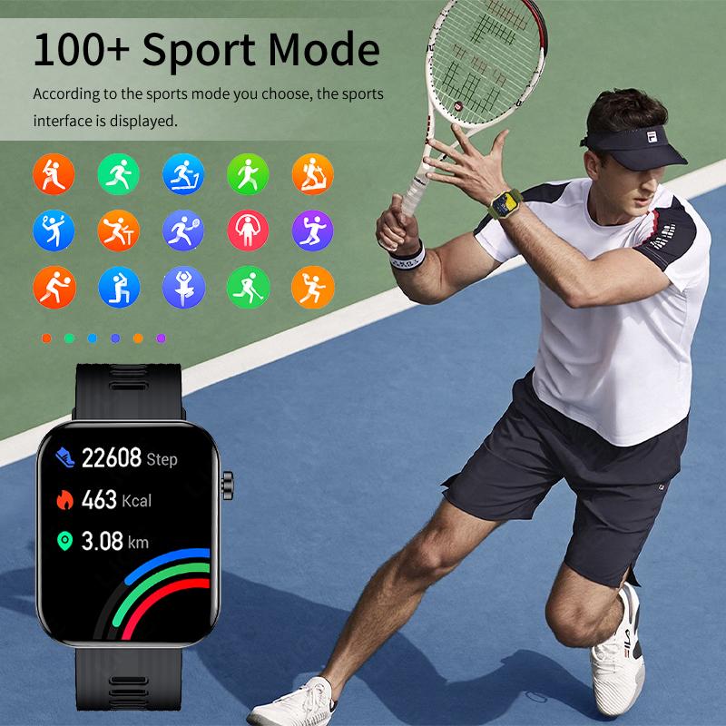 Bluetooth Call Smartwatch For Women Men Health Monitoring Voice Assistant Bracelet Custom Dial Sports Fitness Smart Watch