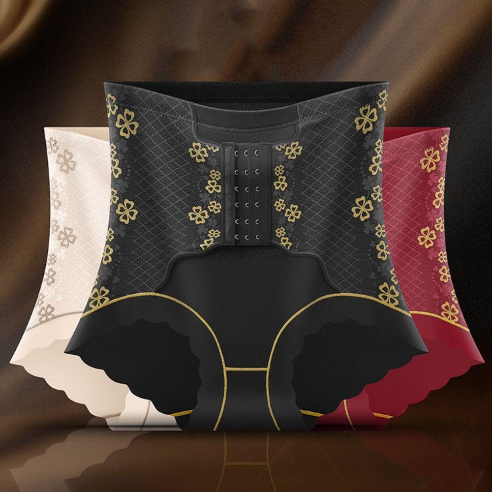 

Flower Butt Lifter Briefs High Waist Tummy Control Underwear Postpartum Body Shaper Postpartum XXL червоний