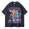 595. Summer Y2k 2026 Oversized Dragon Ball Broly Anime T-shirt Man Women Vintage Washed Short Sleeve Tee Streetwear Loose Casual Tops