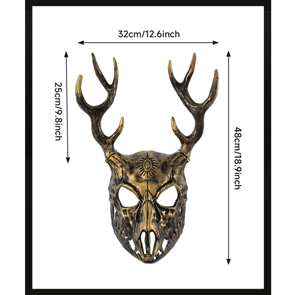 

Antler Mask Halloween Costume Mask Reindeer Mask Deer Head Mask Masquerade Mask Full Face Mask for Party Carnivals