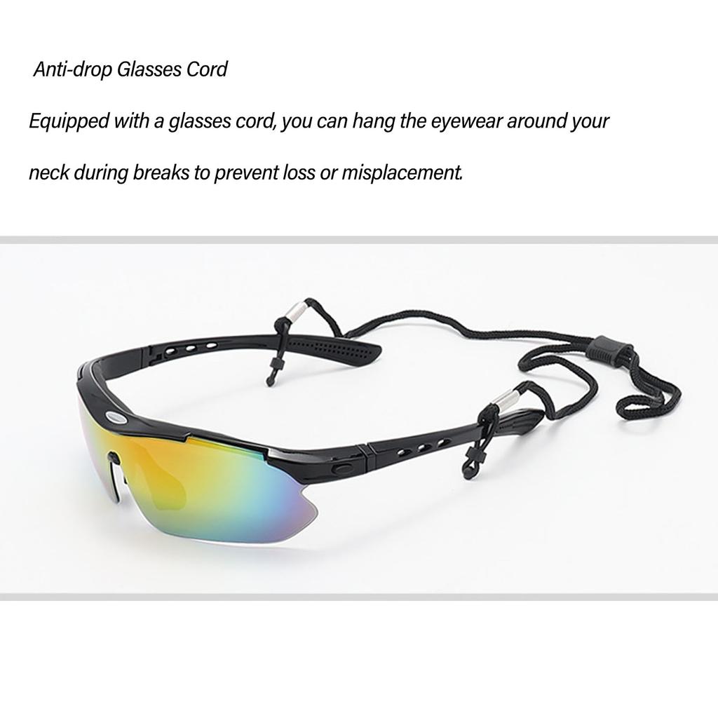 Polarized Sports Sunglasses for Men Women Interchangeable Lenses Driving Cycling Fishing Sun Sunglasses UV Protection Glasses