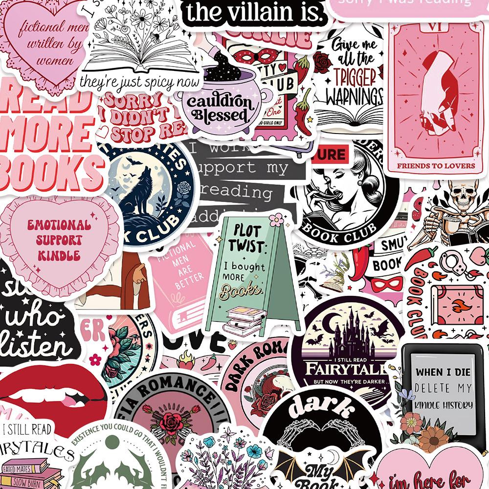 50 Pieces of 3-style Reading Stickers with Holographic Laser Effect, Notebook E-book, Water-resistant Star Film Stickers