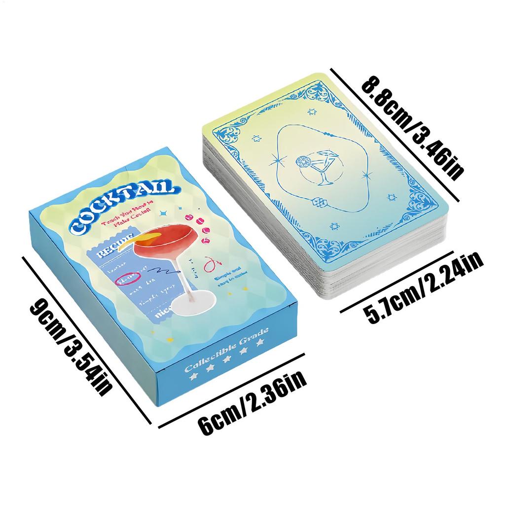 Cocktail Themed Card Games Novelty Colorful Collectible Adult Party Card Games For Holiday Festival Activities Night Birthdays