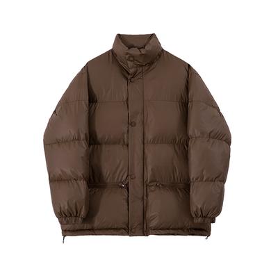 Retro Stand-up Collar Temperament Cotton Coat Winter Short Warm Jacket Men Korean Style Loose Solid Color Versatile Cotton Coat