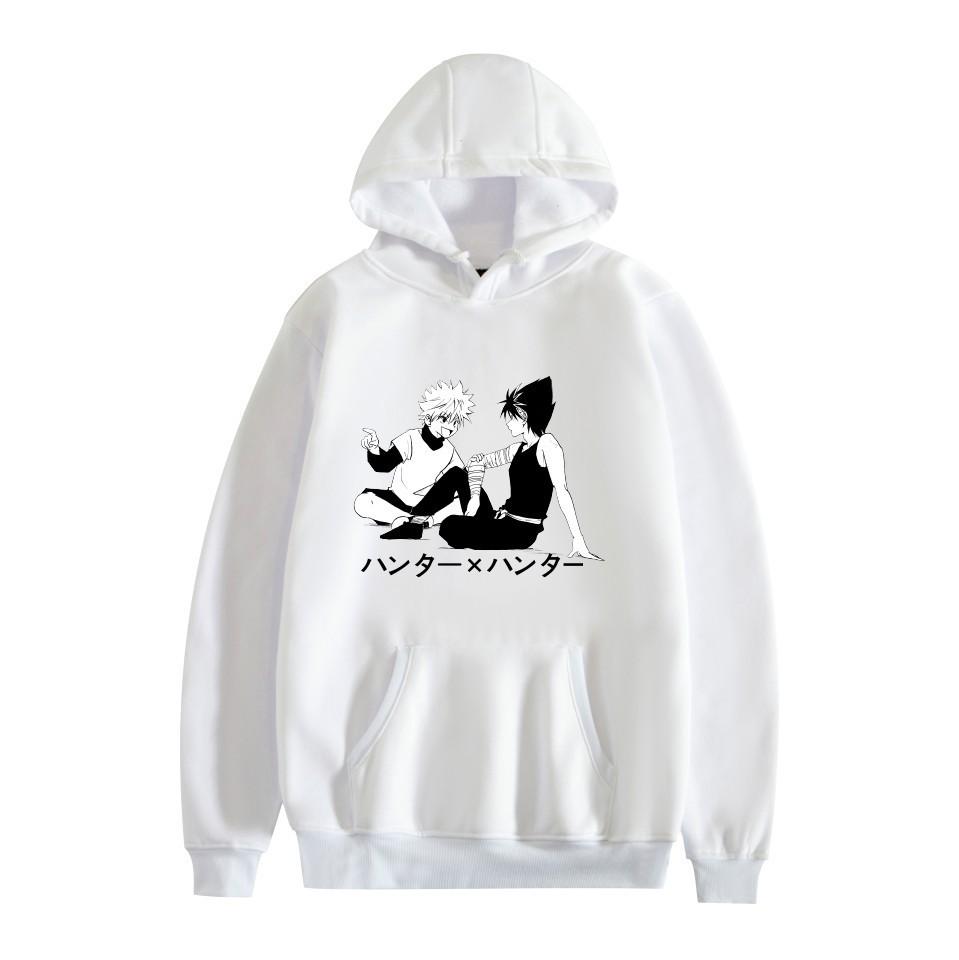 Anime Letter Print Hooded Autumn And Winter Sweater