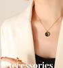 European-American Star Moon Pendant Necklace with Real Gold Electroplating – Simple Style Clavicle Chain Accessory