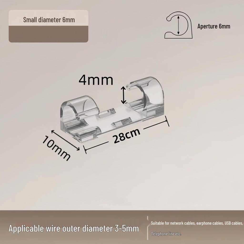 Self-Adhesive Cable Organizer: Punch-Free Wire Storage & Management Solution for Data and Network Cables