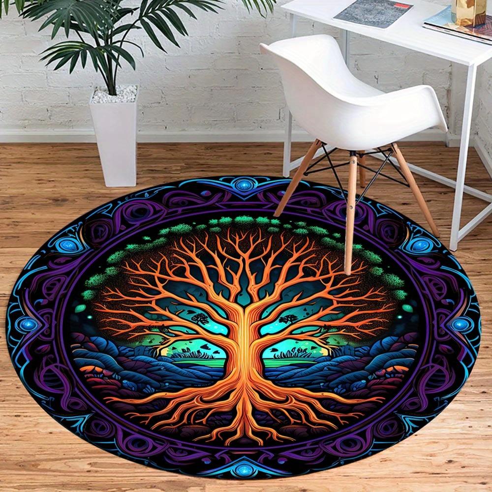 

1pc Retro 2328036623 Pattern Round Floor Mat, Non-slip for Living Room Bedroom Chair Carpets Home Decor Gifts, Home Decor Room Decor Outdoor 80cm by 80cm