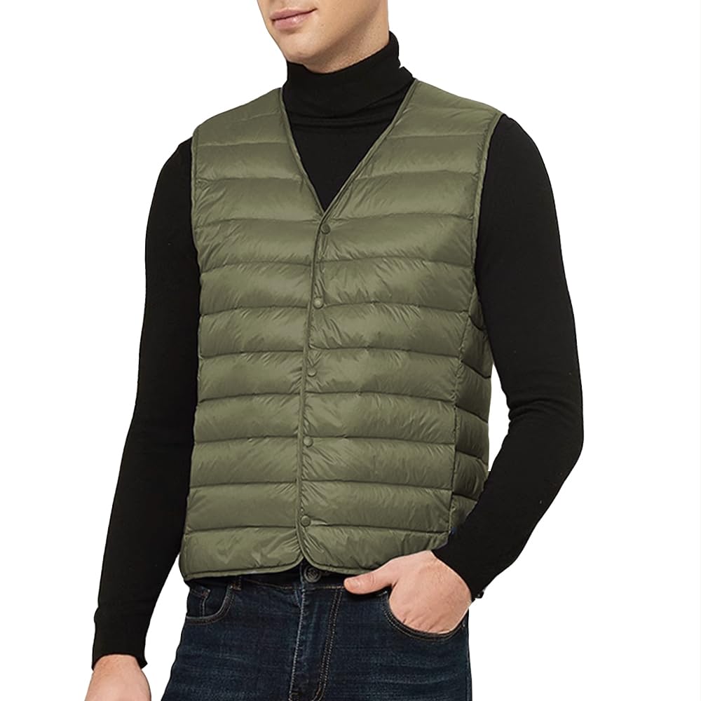 

Beylimcy Сверхлегкий пуховый внутренний однотонный для холодной погоды с хранением Bey52 Мужской жилет, Жилет, Цвет, Тонкий, Легкий, Теплый, Защита, Осень/Зима, зелёный
