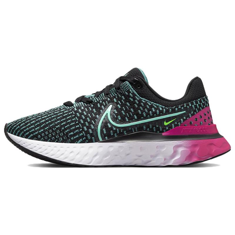 

Nike React Infinity Run Flyknit 3 Black Pink Turquoise Women s Sneakers DD3024-003 36.5