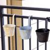 MOJY Vintage Distressed Metal Hanging Flower Pots