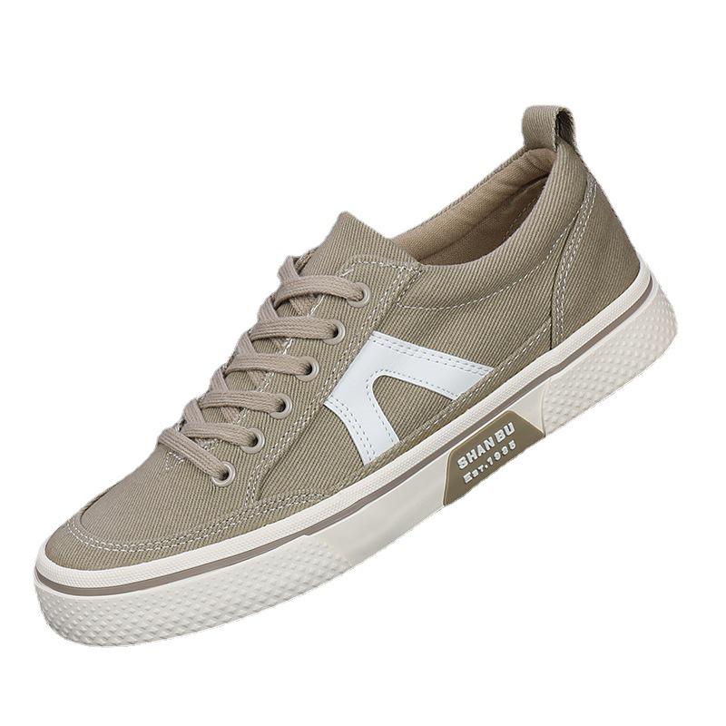 Men's Spring Korean-Style Canvas Low-Top Sneakers: Versatile, Breathable, Fashionable Casual Board Shoes