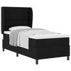 Box Spring Bed with Headboard Black 100 X 200 Cm Fabric