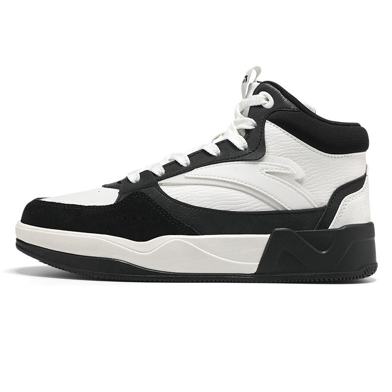 (WMNS) ANTA High Top Skateboarding Shoes Black White Women s 922348081-3 EU 38