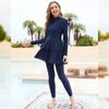 Full Coverage UV Protection Swimwear Set Surfing Diving Beach Activities Womens Tight Fit 3 Piece Rash Guard