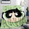 Powerpuff Girls Buttercup Cool pattern Flannel Blanket, High quality Comfortable for All Seasons, Home Decor, Warmth and Comfort, Perfect for Gifts.