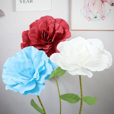 Janela de Simulação de 50cm Flor de Casamento Guia de Estrada Rosa Gigante de PE Flor de Espuma Decoração de Fundo Exibição de Janela