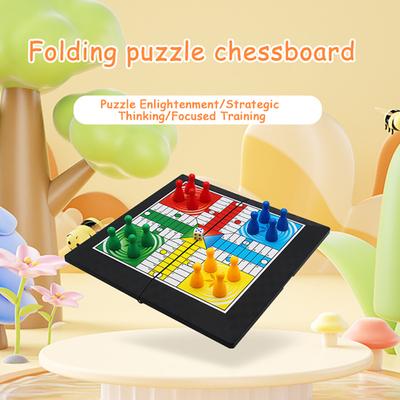 1 Set 4 Spieler Fliegen Schach Spiel mit Klapp Schachbrett 16 Schach