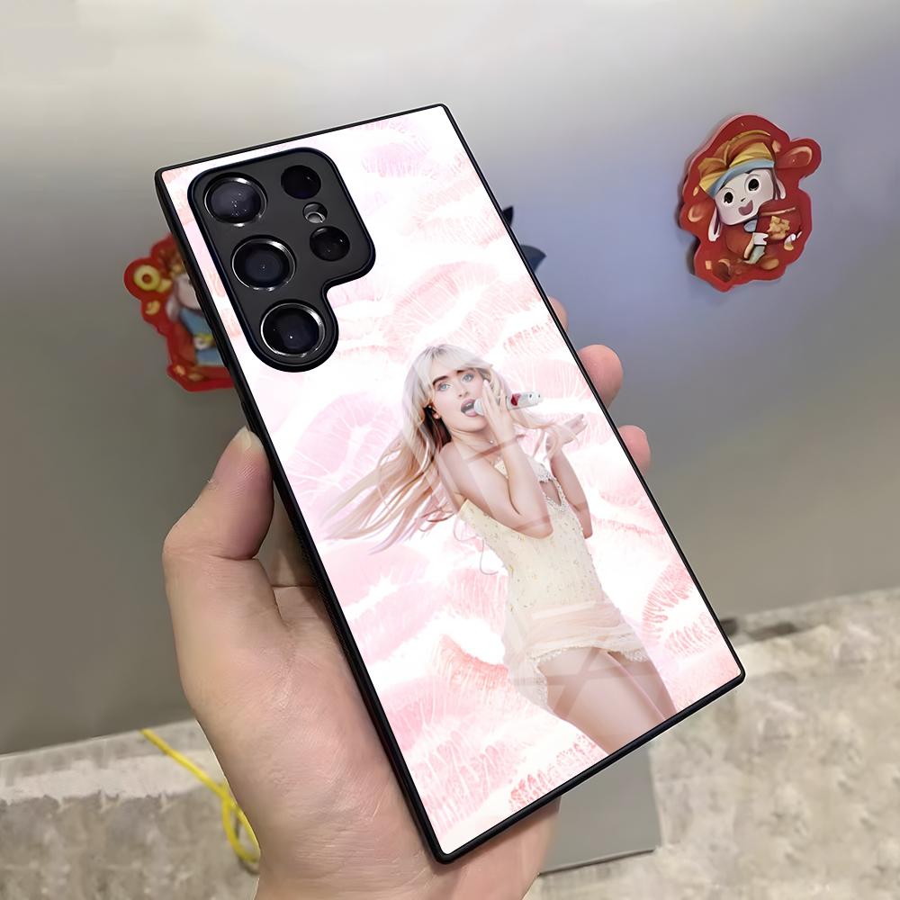 

Singer S-Sabrina Carpenter Phone Case For Samsung S26 S25 Ultra S23 S22 S24 S20 Fe S21 Plus A54 A53 A16 Glass Cover Samsung s20ultra