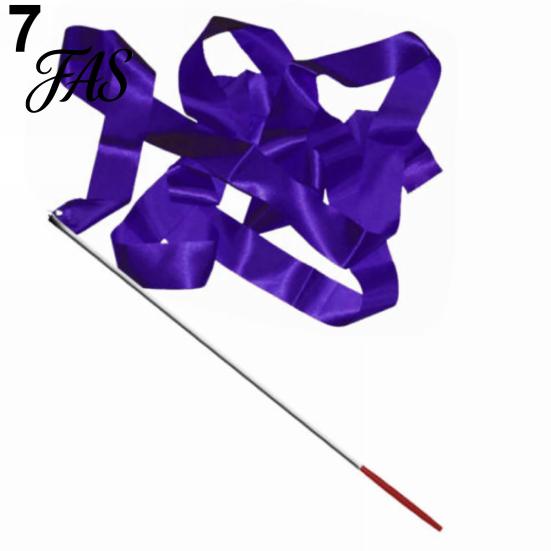 4M Colorful Dance Ribbon Gym Rhythmic Art Gymnastic Streamer Twirling Rod Stick