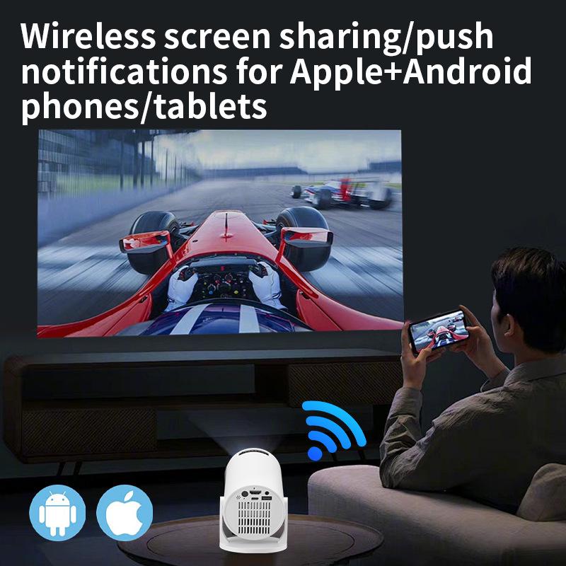 M5pro Mini HD Portable Home Projector - Wireless & Wired Connectivity