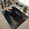 Dark-winged warrior holding sword Print Carpet Rug for Living Room Bedroom Sofa Doormat Home Decor Non-slip Floor Mat