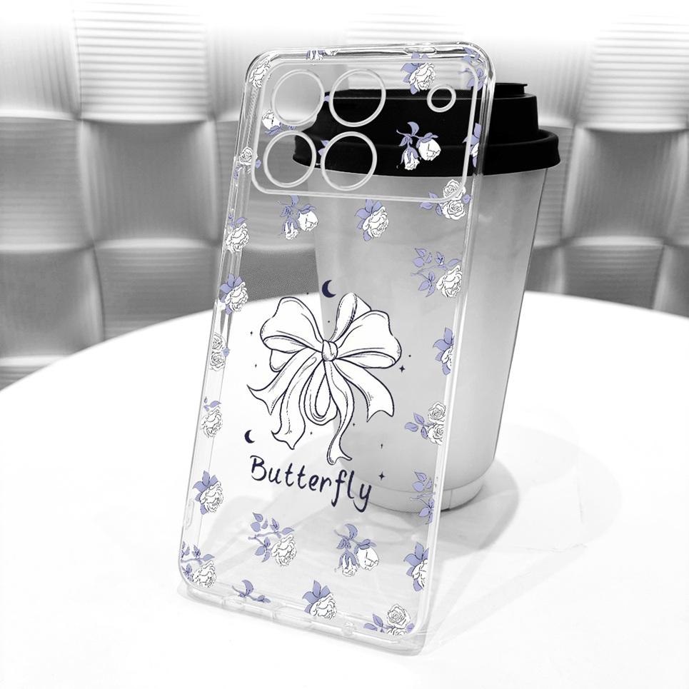 Bow Love Heart Pattern Cute Cat Phone Case For Honor Win 5G Casing Soft TPU Silicone Shockproof Back Cover Transparent Capa