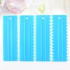 4pcs Cake Scrapers Food Grade High Durability PP Material Jagged Edged Cake Scrapers Butter Cream Spatulas Home Supplies