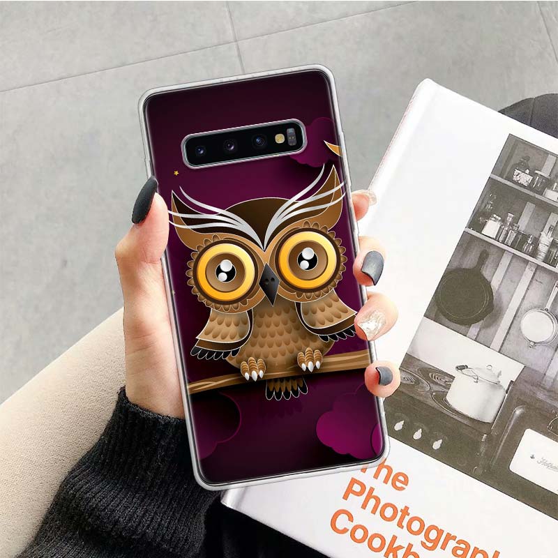 Animal Owl Phone Case For Samsung Galaxy S26 Ultra S23 S24 S25 Edge S20 FE S21 S22 Plus Soft Print Shell Cover Fundas Galaxy S23
