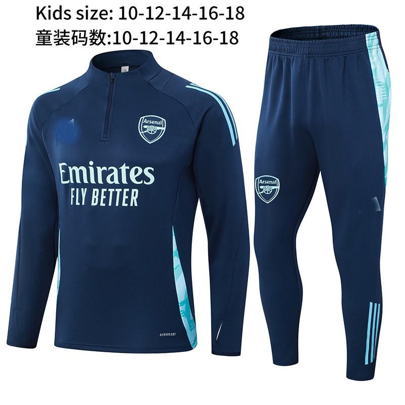 2024-'' Soccer Jersey Half-Zip Long Sleeve Training Top Men Women Kids Club Style