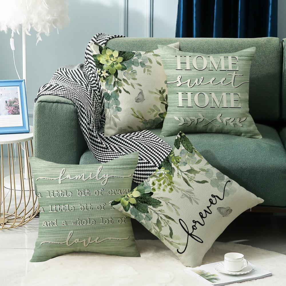 New Spring Plant Pillowcase Bedside Decorative Pillowcase Waist Sofa Bedroom Pillow