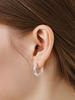 Hei Sparkling Texture Hoop Earrings