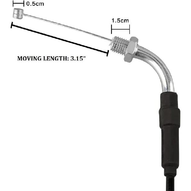 NIBBI Throttle Cable 180cm Universal Motorcycle Accelerator Gas Throttle Carburetor Choke Cable for GY6 Engine Scooter Pitbike