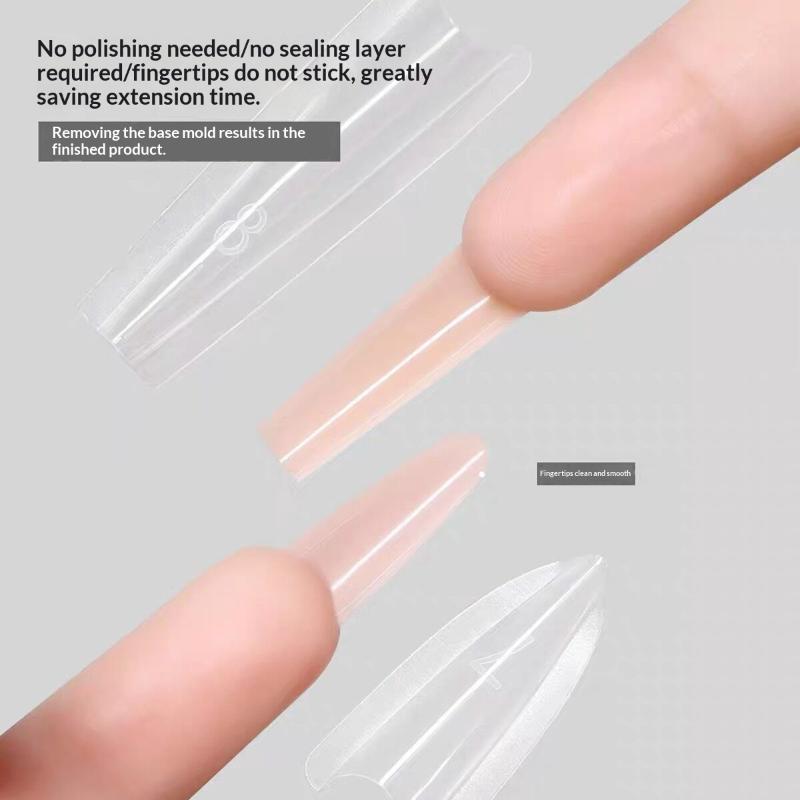 240Pcs Sandwich Nail Forms 15 Size Oval Extension Dual Form No Paper Forms Needed For Easy Nail Extensions