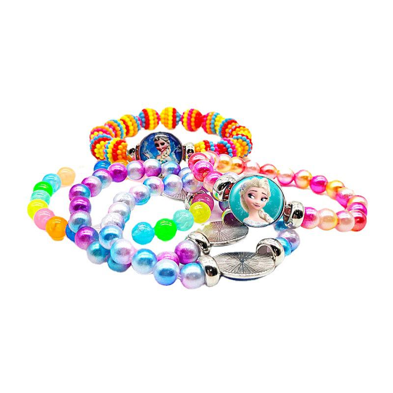 Frozen Princess Elsa Rainbow Beaded Retractable Children's Bracelet