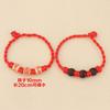 Thick Three Talismans Hand-woven Red Rope Bracelet Ethnic Style Hand Rope