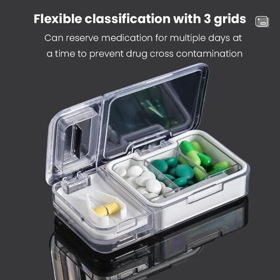 3-in-1 Multipurpose Medicine Box Large Capacity Compact Portable Tablet Medicine