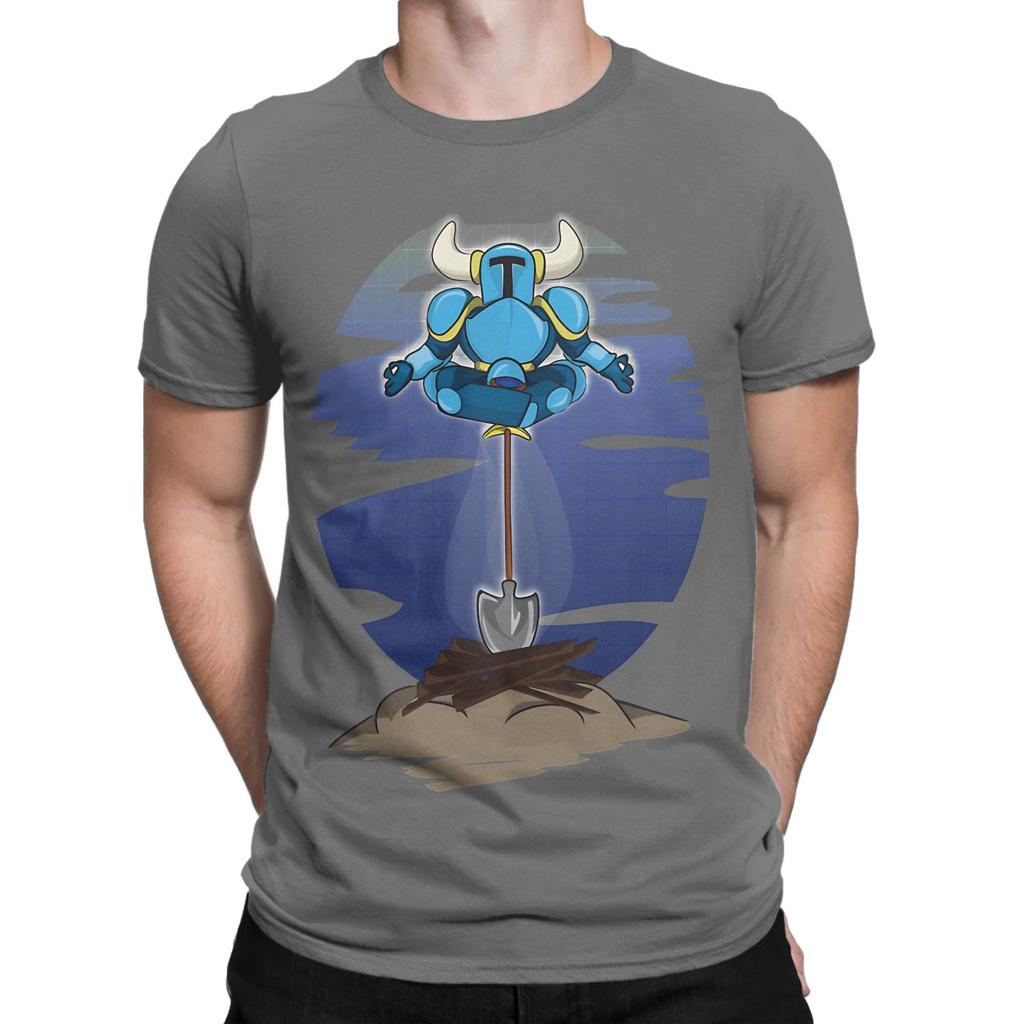Shovel Yoga Knight Funny Graphic 100 Cotton TShirt Shovel Knight Tops Tees For Unisex