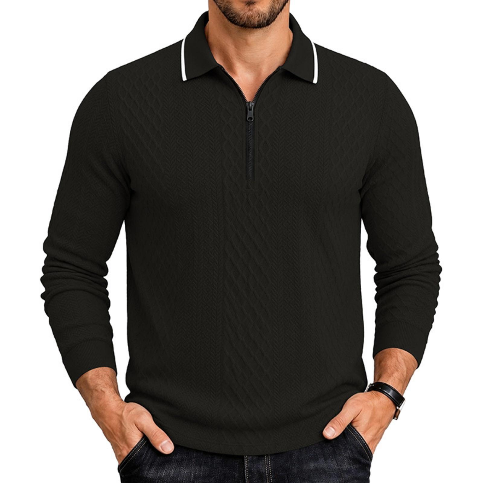 Men s Long Sleeve Turtleneck T-Shirt Casual Pullover Top for Base Layer or Daily Wear L