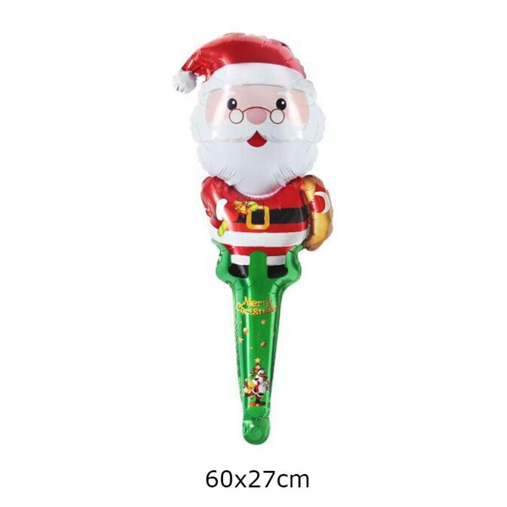 Gingerbread Man Santa Claus Foil Balloons Snowman Elk New Year Balloon  Party Decorations